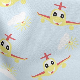 Cute Plane Lightweight Cotton Poplin