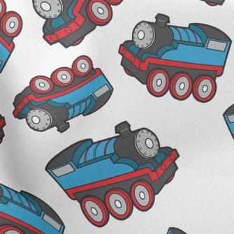 Little Blue Train Lightweight Cotton Poplin