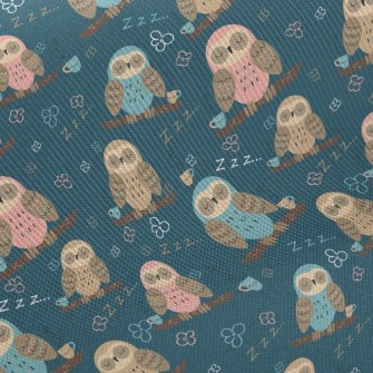 Sleeping Owl Midweight Cotton Poplin