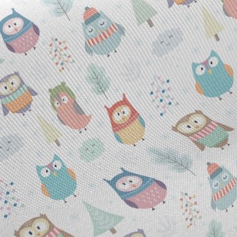 Cute Owl Midweight Cotton Poplin