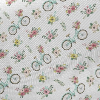 Flower Bike Midweight Cotton Poplin