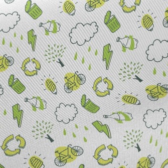 Environmental Graffiti Bicycle Midweight Cotton Poplin