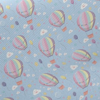 Happy Hot Air Balloon Midweight Cotton Poplin
