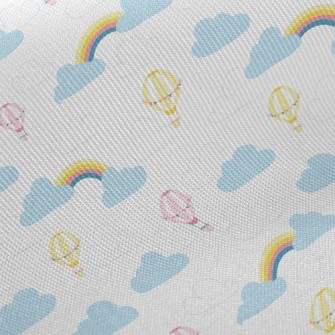 Rainbow Hot Air Balloon Midweight Cotton Poplin