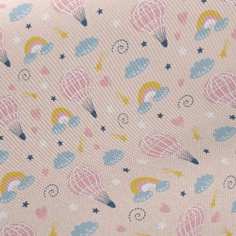 Cute Hot Air Balloon Midweight Cotton Poplin