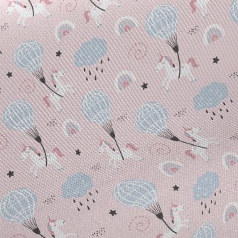 Unicorn Hot Air Balloon Midweight Cotton Poplin