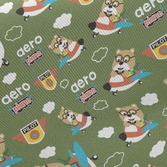 Bear Plane Midweight Cotton Poplin