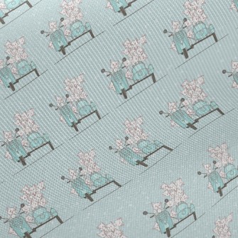 Cat And Motorcycle Midweight Cotton Poplin