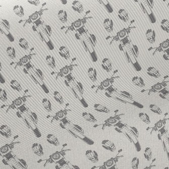 Retro Motorcycle Midweight Cotton Poplin