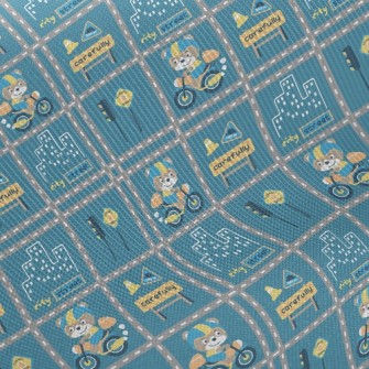 Traffic Sign Locomotive Midweight Cotton Poplin