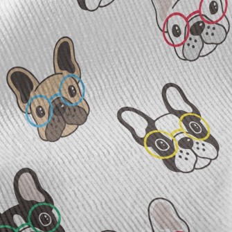 Playful Glasses Bulldog Standard Corduroy