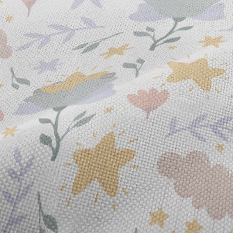 Star Shaped Flowers Performance Linen