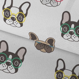 Playful Glasses Bulldog Waterproof Oxford