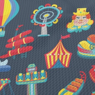 Colorful And Happy Amusement P Birdseye Piqué