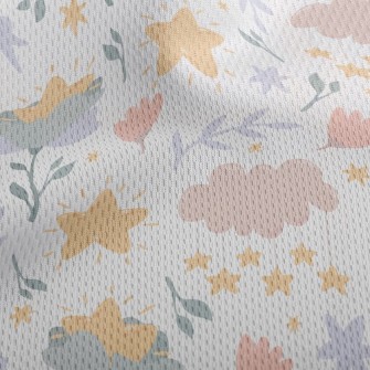 Star Shaped Flowers Athletic Mesh Flat Back