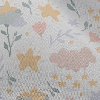 Star Shaped Flowers Chiffon