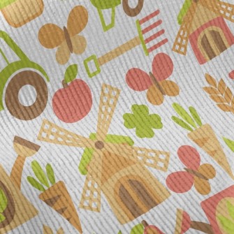Cartoon Farm Windmill Standard Corduroy