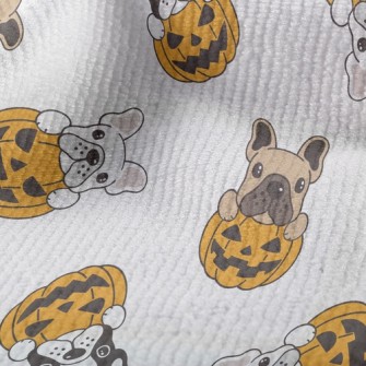 Bulldog Halloween Pumpkin Terry