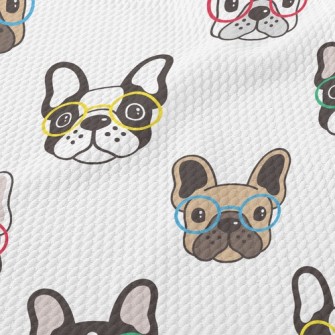 Playful Glasses Bulldog Birdseye Piqué