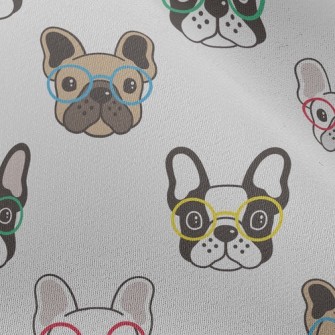 Playful Glasses Bulldog Chiffon