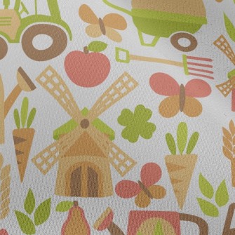 Cartoon Farm Windmill Chiffon