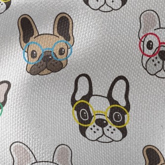 Playful Glasses Bulldog Waterproof Canvas