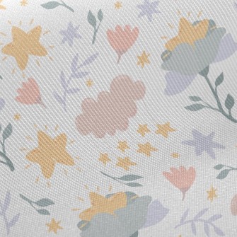 Star Shaped Flowers Twill