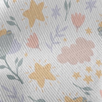 Star Shaped Flowers Standard Corduroy