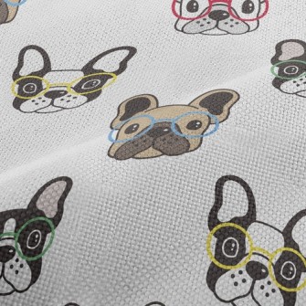 Playful Glasses Bulldog Performance Linen