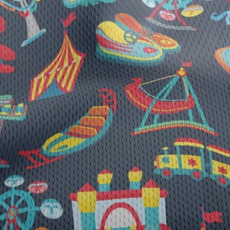 Colorful And Happy Amusement P Athletic Mesh Flat Back