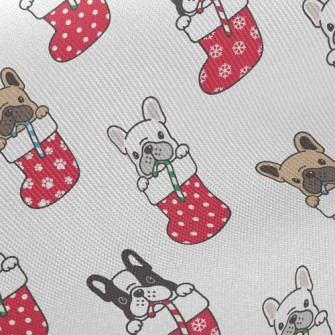 Christmas Stocking Bulldog Twill