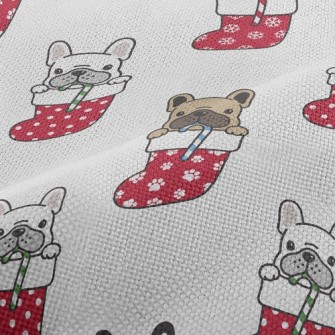Christmas Stocking Bulldog Performance Linen