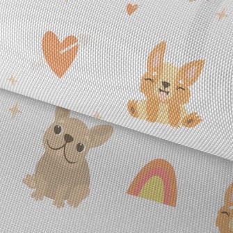 Lively Puppy Sticking Out Tong Waterproof Oxford