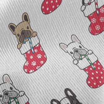 Christmas Stocking Bulldog Standard Corduroy