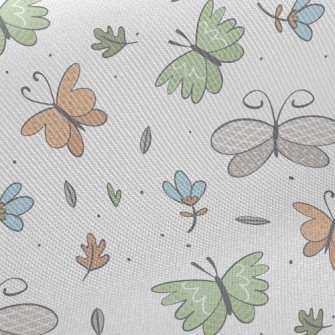 Happy Flying Butterfly Twill