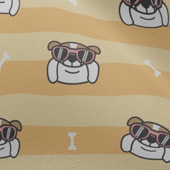 Handsome Spectacled Bulldog Chiffon
