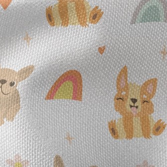 Lively Puppy Sticking Out Tong Waterproof Canvas