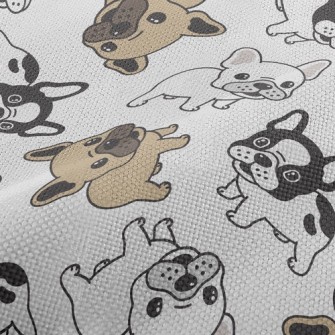 Cute Little Bulldog Performance Linen