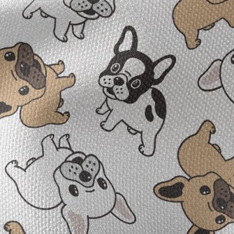 Cute Little Bulldog Waterproof Canvas