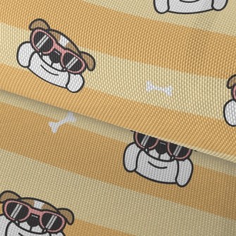 Handsome Spectacled Bulldog Waterproof Oxford