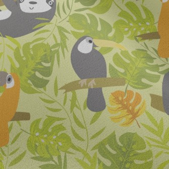 Wild Sloth Toucan Chiffon