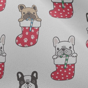 Christmas Stocking Bulldog Chiffon