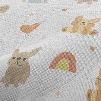 Lively Puppy Sticking Out Tong Performance Linen