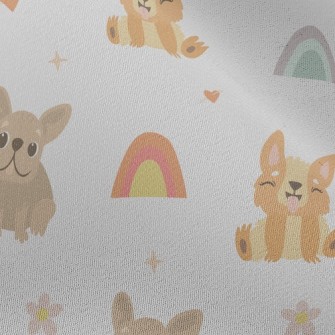 Lively Puppy Sticking Out Tong Chiffon