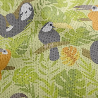 Wild Sloth Toucan Athletic Mesh Flat Back