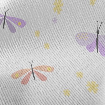 Pink Dragonfly And Butterfly Standard Corduroy