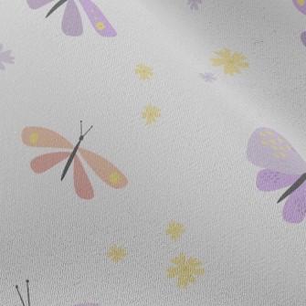 Pink Dragonfly And Butterfly Chiffon