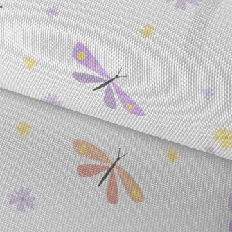 Pink Dragonfly And Butterfly Waterproof Oxford
