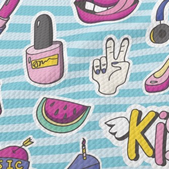 Love And Kiss Music Birdseye Piqué