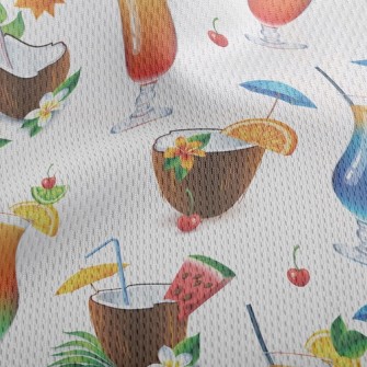 Bright Cocktail Coconut Juice Athletic Mesh Flat Back